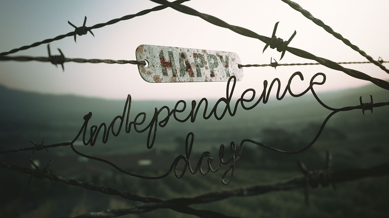 Happy independence day greeting card