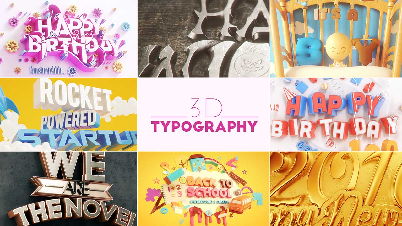 3D Typography collection