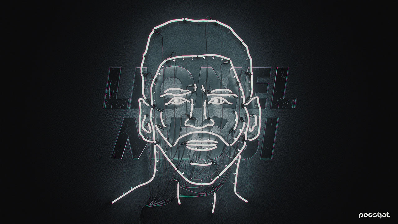 Lionel Messi 3D Neon 2